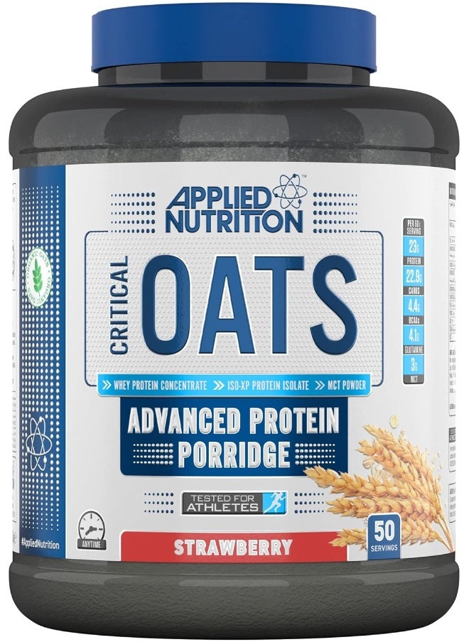 Critical Oats Protein Porridge With Iso-Xp Whey Protein Isolate Healthy Breakfast And High Protein Snack 3Kg 50 Servings Strawberry