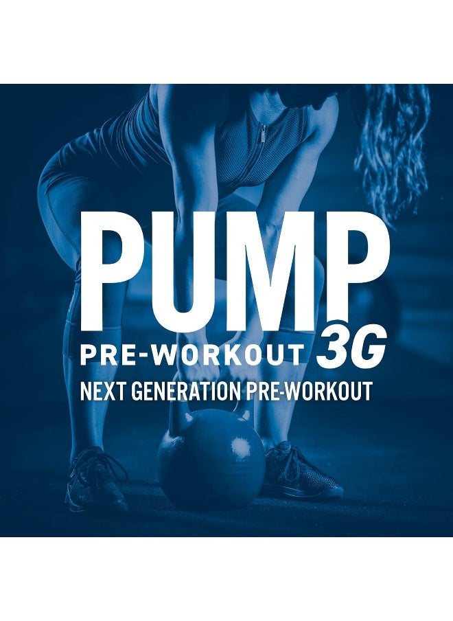 Pump 3G Pre Workout Energy Focus And Performance 375G 25 Servings Fruit Burst