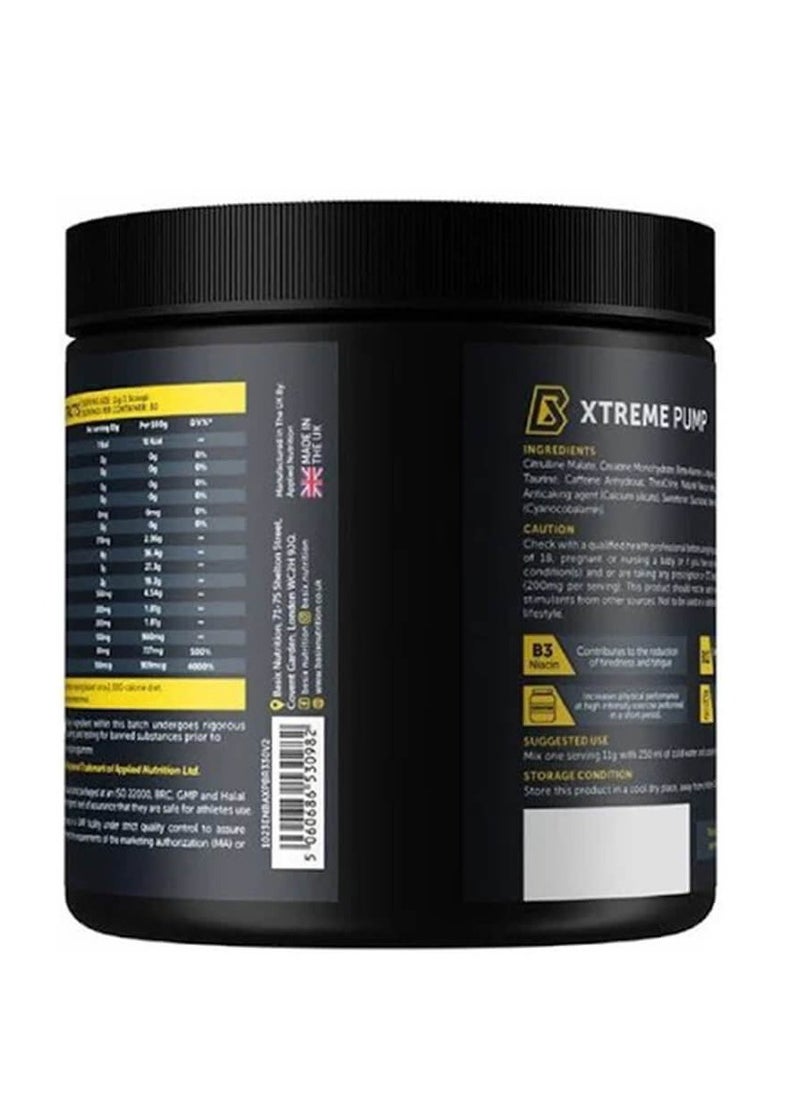 Basix, Xtreme Pump, Blue Razz Rush, 330g