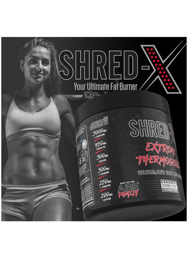 SHRED-X EXTREME THERMOGENIC POWDER 300G LEMON ICE TEA, 30 SERVINGS