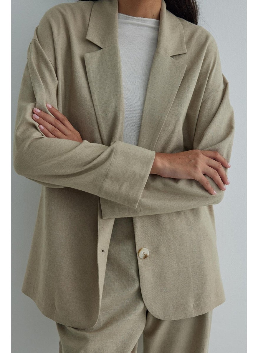 Beige Light Blazer Jacket