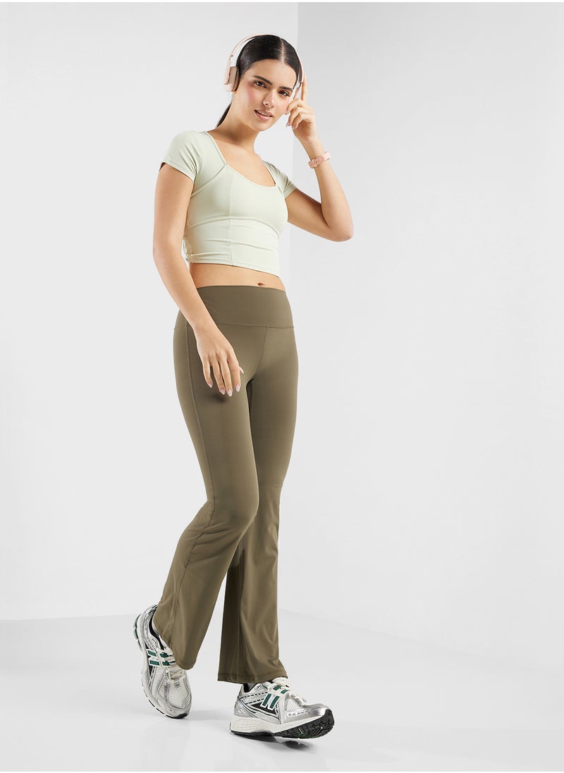 Soft High Rise Flared Leggings