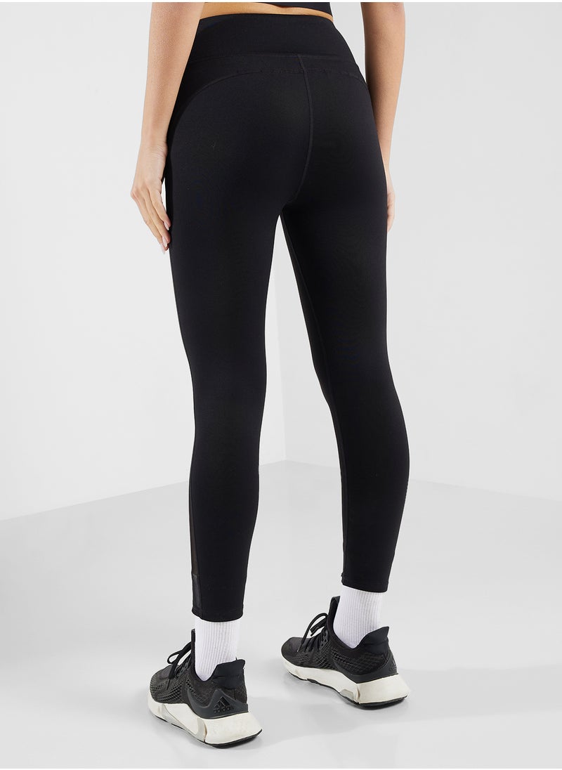 Mesh Side Pannel Cropped Leggings