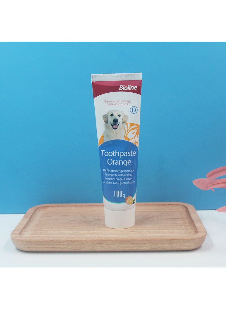 Bioline Pet Toothpaste Mint Beef Orange Flavors Sweet orange flavor (single toothbrush without packaging)