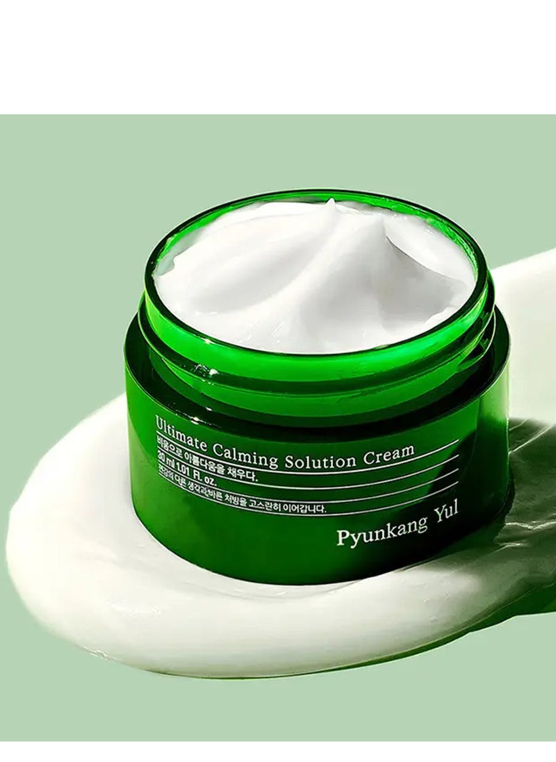 PYUNKANG YUL Ultimate Calming Solution Cream,Moisturiser Soothes and Relieves Redness Intensively with Cica & Tea Tree,30ml