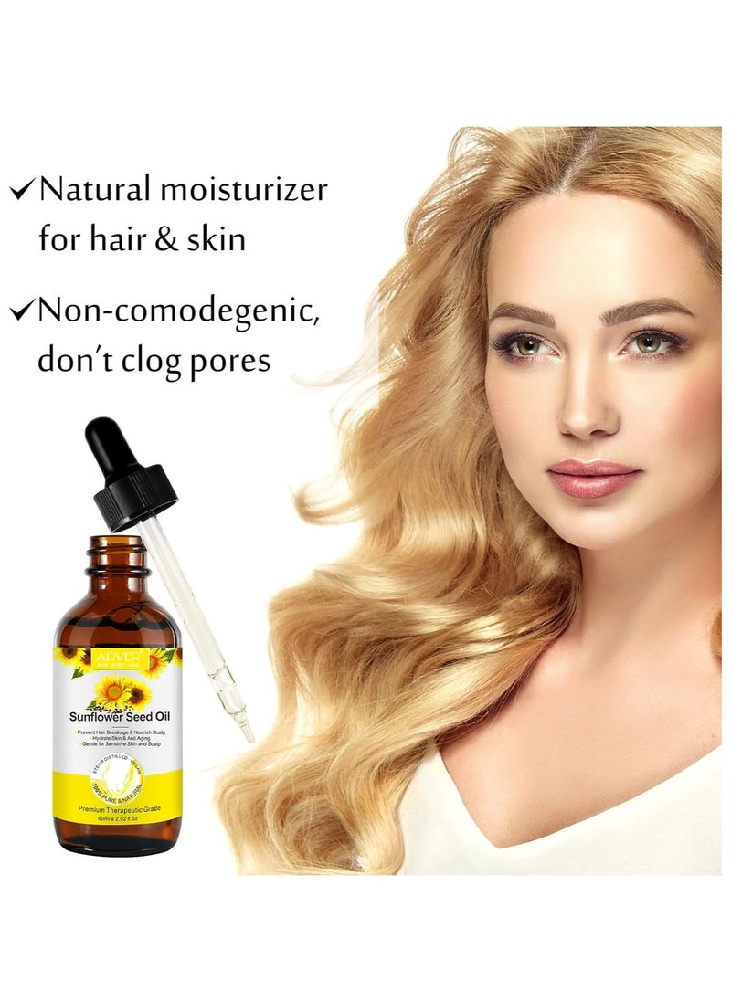 Aliver Organic Sunflower Seed Oil For Skin, Face and Hair