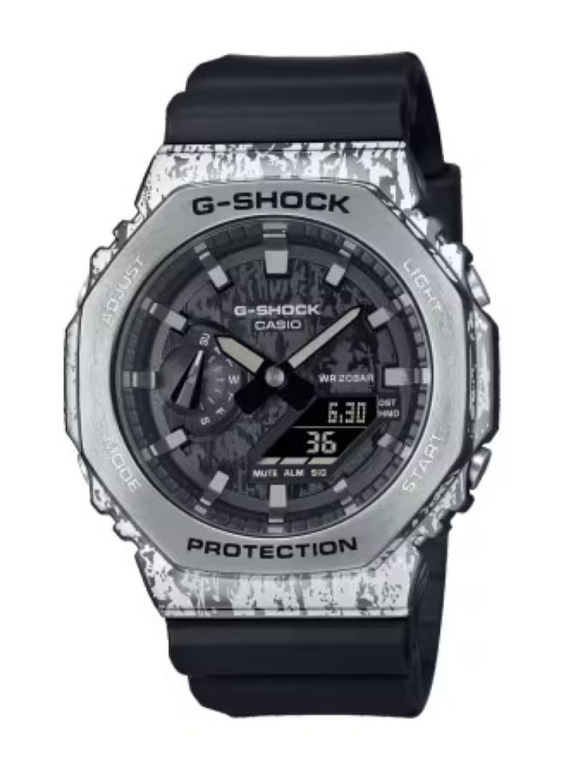 G-shock Mens Watch GM-2100GC-1ADR Metal Bezel watch with Black Strap