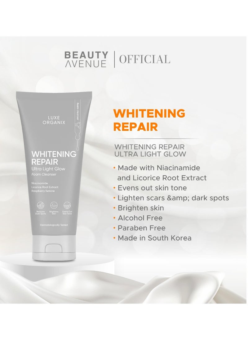 Whitening repair gentle foam cleanser niacinamide licorice root extract