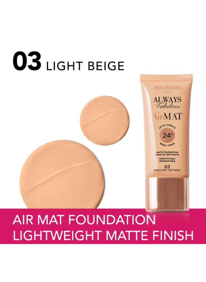 Always Fabulous Air Mat Foundation - 003 - Light Beige, 30ml