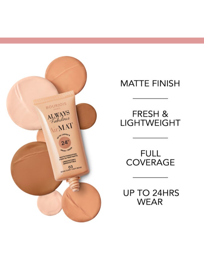 Always Fabulous Air Mat Foundation - 003 - Light Beige, 30ml