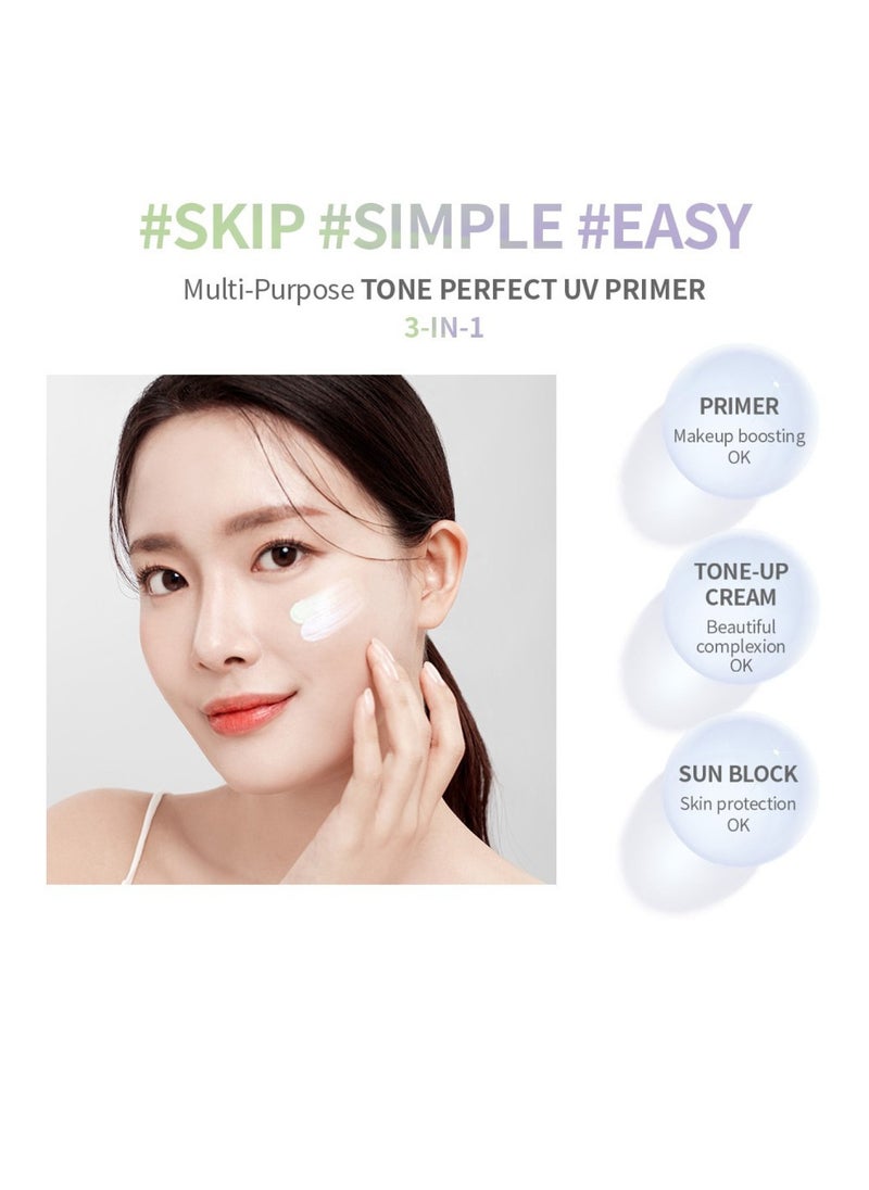 Korean Makeup Bundle - Hydrating Face Primer SPF40 (Lavender Purple) & Liquid Foundation CC Cream (Natural Beige) - Color Correcting, Long-Lasting Coverage for Sensitive Skin