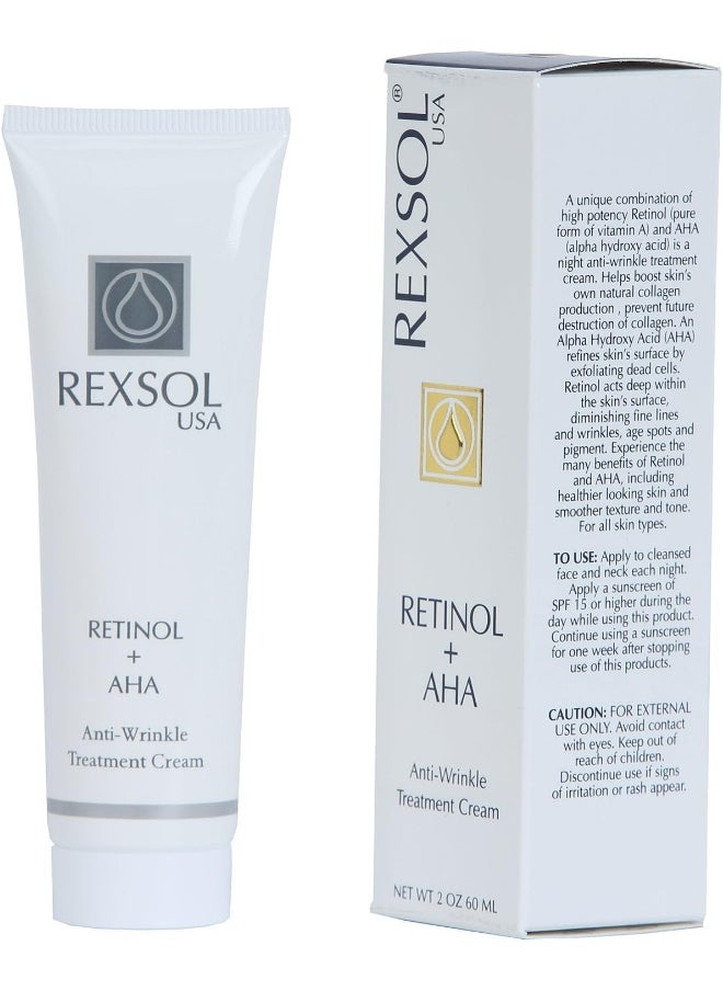 Rexsol Retinol + Aha Anti-Wrinkle Treatment Cream