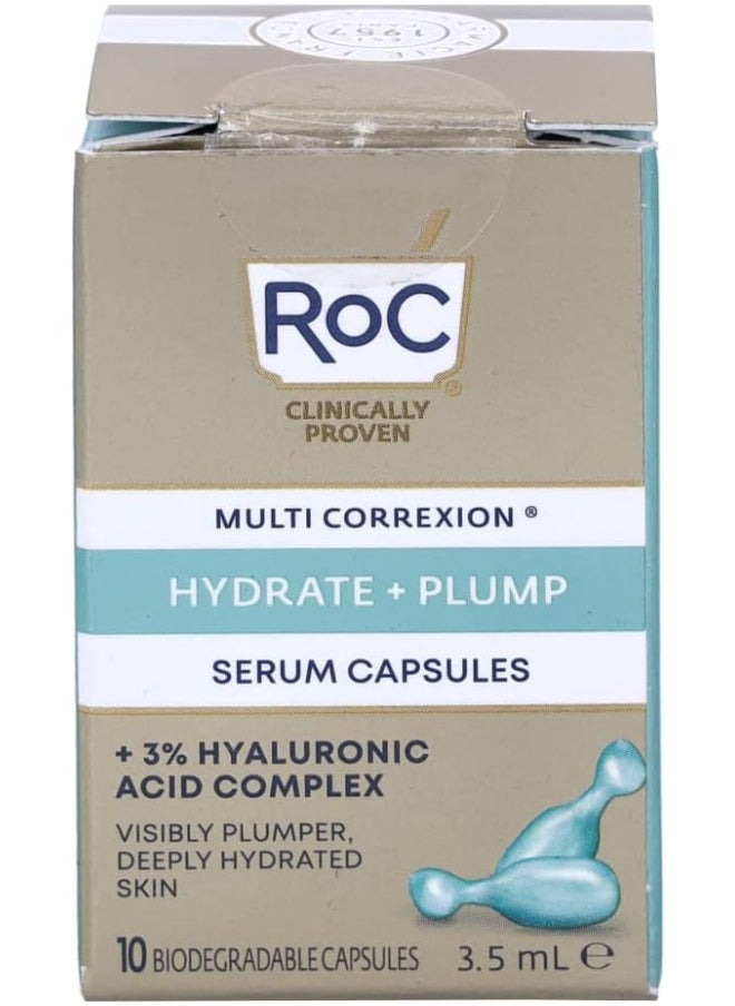 - Multi Correxion Hydrate + Plump Serum Capsules - Maximum Plumping Power - Boost Skin’S Hydration Level - With Hyaluronic Acid - 10 Ct