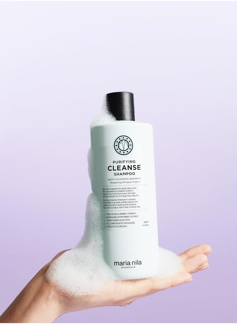 Purifying Cleanse Shampoo Deep Cleansing Removes Build up and Residue Peppermint and Aloe Vera Refresh and Condition Hair and Scalp