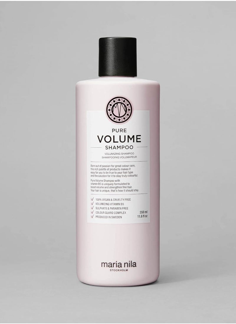 Pure Volume Vitamin B5 Gives Volume to Thin and Fine Hair 100 Vegan and Sulfate Paraben free