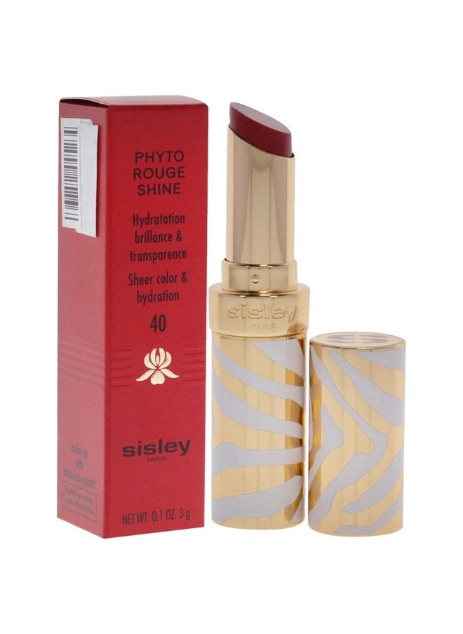 Sisley Phyto-Rouge Shine Lipstick - 40 Sheer Cherry Lipstick (Refillable) Women 0.1 oz