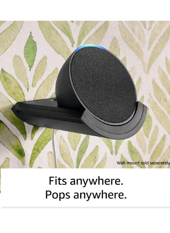 Echo Pop Full sound compact Wi-Fi & Bluetooth smart speaker with Alexa Use your voice to control smart home devices, play music or the Quran, and more (speaks English & Khaleeji) black