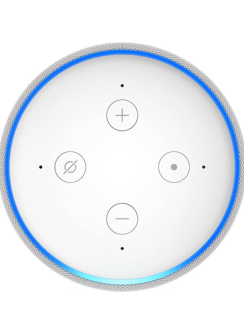 Echo Dot 3rd Gen  smart bluetooth speaker with Alexa Use your voice to control smart home devices, play Music or the Quran, & more (speaks English & Khaleeji)  White