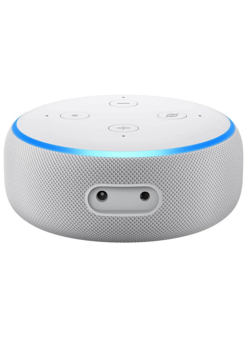 Echo Dot 3rd Gen  smart bluetooth speaker with Alexa Use your voice to control smart home devices, play Music or the Quran, & more (speaks English & Khaleeji)  White