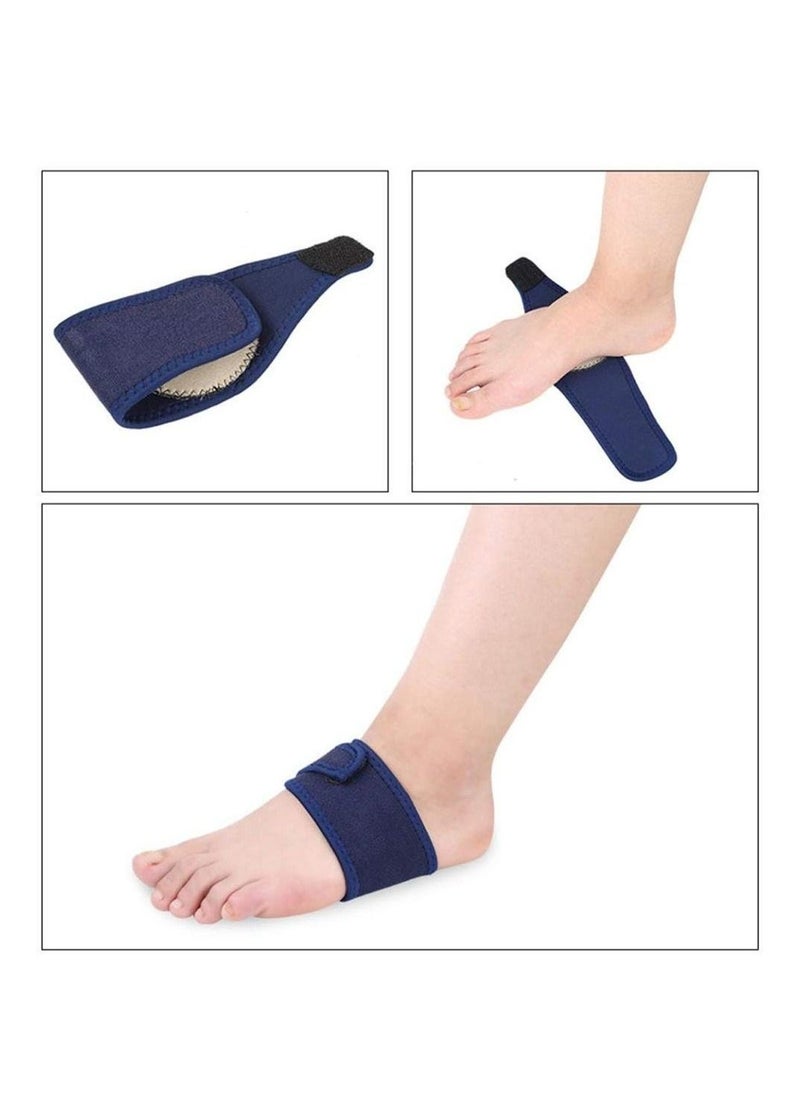 Arch Support Elastic Bandage, 2pcs Orthotic Insole Sleeves Metatarsal Pad Compression Brace Wraps, Plantar Fasciitis Flatfoot Heel Spurs Arch Pain Relief No-Slip Foot Pad