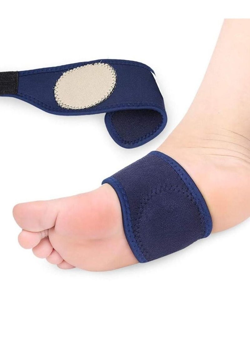 Arch Support Elastic Bandage, 2pcs Orthotic Insole Sleeves Metatarsal Pad Compression Brace Wraps, Plantar Fasciitis Flatfoot Heel Spurs Arch Pain Relief No-Slip Foot Pad