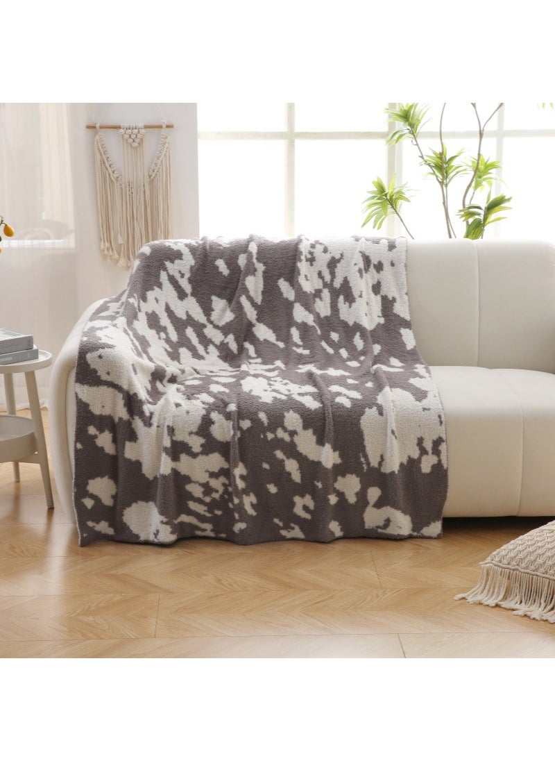 Thick Warm Sofa Throw Blanket for Hotel and Home khakis white