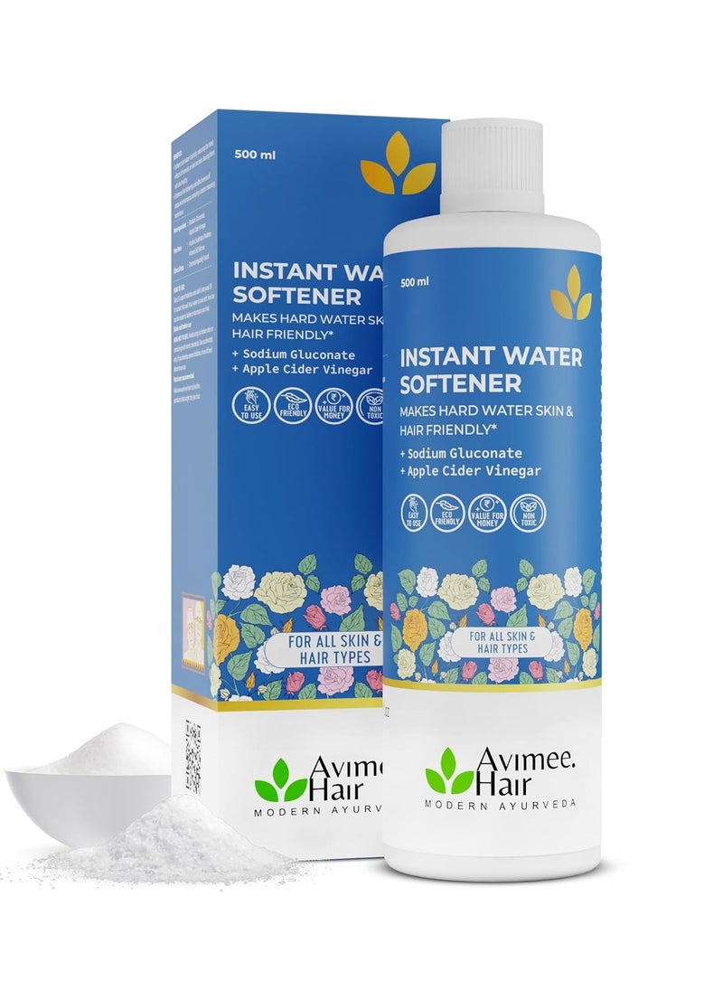 Instant Water Softener - Reduces Hair Fall and Skin Itching  - Non Toxic and 100% Safe - 500 ml