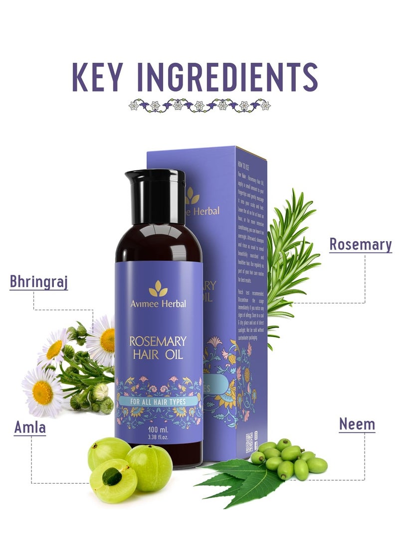 Rosemary Super Saver Combo for Hair Growth & Hair Fall - Rosemary Water (200mL) - Rosemary Oil (100mL)