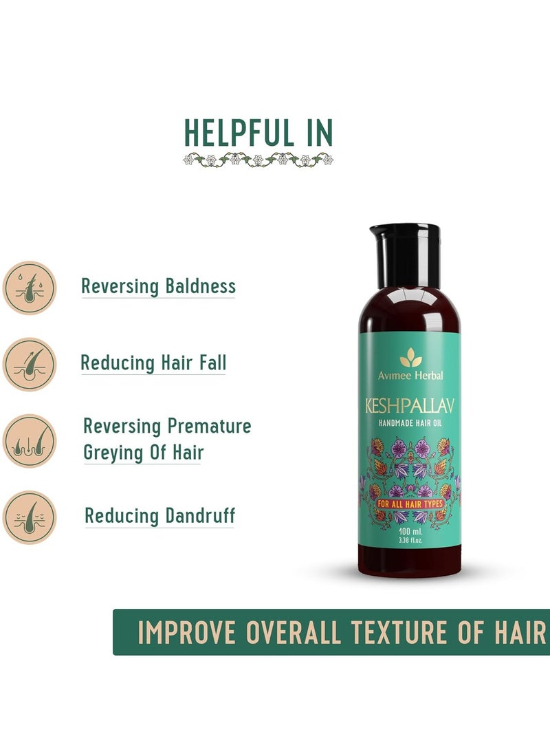 Hair Fall Kit - Keshpallav Hair Oil (100ml) , Shakuntala Hair Cleanser (200ml) and Hairtone PV1 Scalp Spray (100ml) - Hair Nourishment and Care Combo