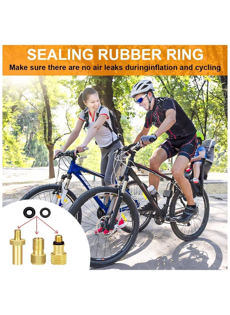 Bike Valve Adapter Set, 30pcs Bicycle Pump Air Valve Converter, Bike Inner Tube Patch Kits, Bike Tire Valve Adapters, Ball Pump Needle Nozzle Inflator Kit for Bike Tire, Gym Ball, Inflatable Toy