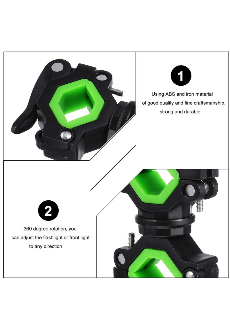 SYOSI Bike Flashlight Mount 360 Degree Bicycle Flashlight Holder Bike Lamp Mount, Universal Clip Torch Bicycle Mount for Road Bike Mountain Bike Cycling