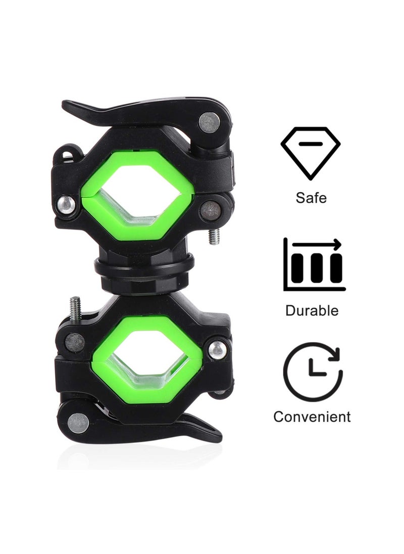 SYOSI Bike Flashlight Mount 360 Degree Bicycle Flashlight Holder Bike Lamp Mount, Universal Clip Torch Bicycle Mount for Road Bike Mountain Bike Cycling