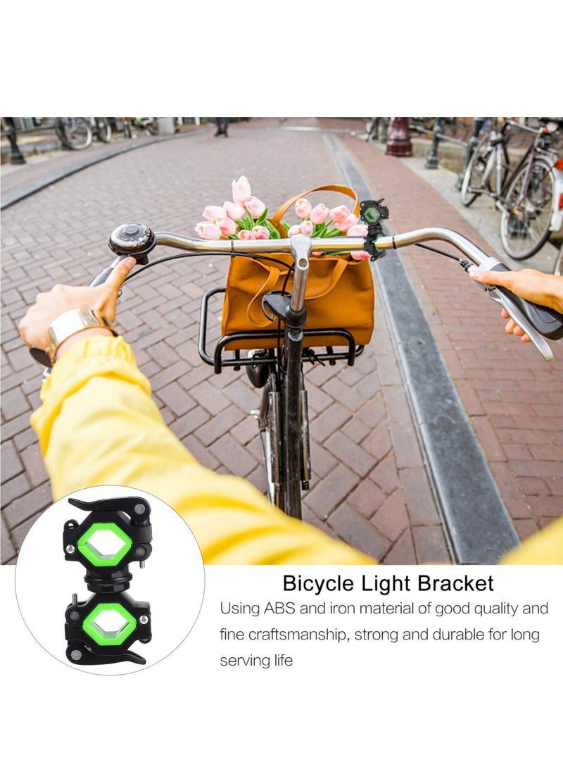 SYOSI Bike Flashlight Mount 360 Degree Bicycle Flashlight Holder Bike Lamp Mount, Universal Clip Torch Bicycle Mount for Road Bike Mountain Bike Cycling