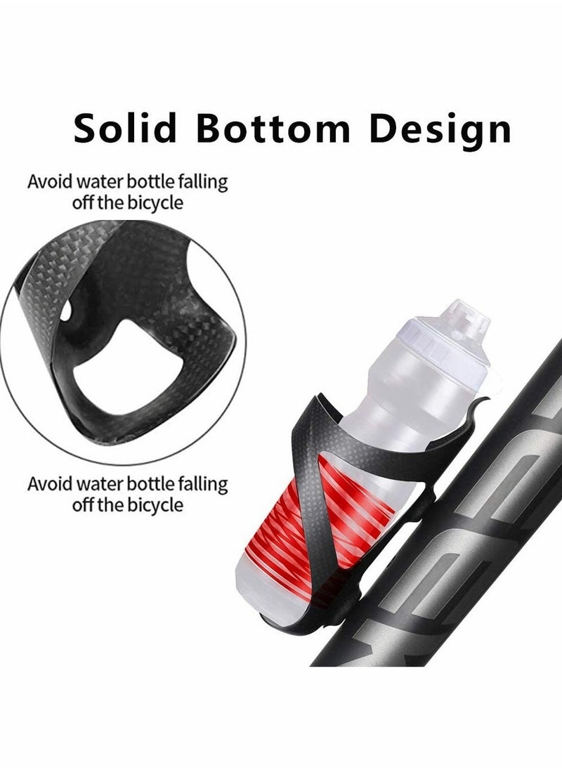 Carbon Fiber Bottle Cage, Adjustable Ultra Light Bike Cup Holder, Ultra Light Full Carbon Fiber Drink Holder for Road Bike MTB Bike Rack Accessories
