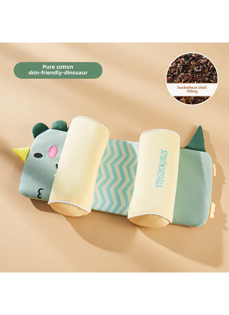 Baby Buckwheat Pillow 1-3 Shaping Pillow for Toddlers Dinosaur [recommend age 0-3]]