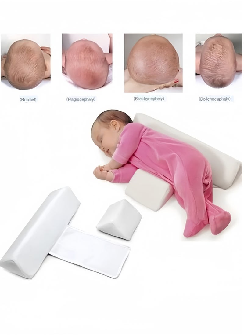 Anti Roll Sleep Positioner Baby Pillow White ( 43 x 10 x 10 cm )