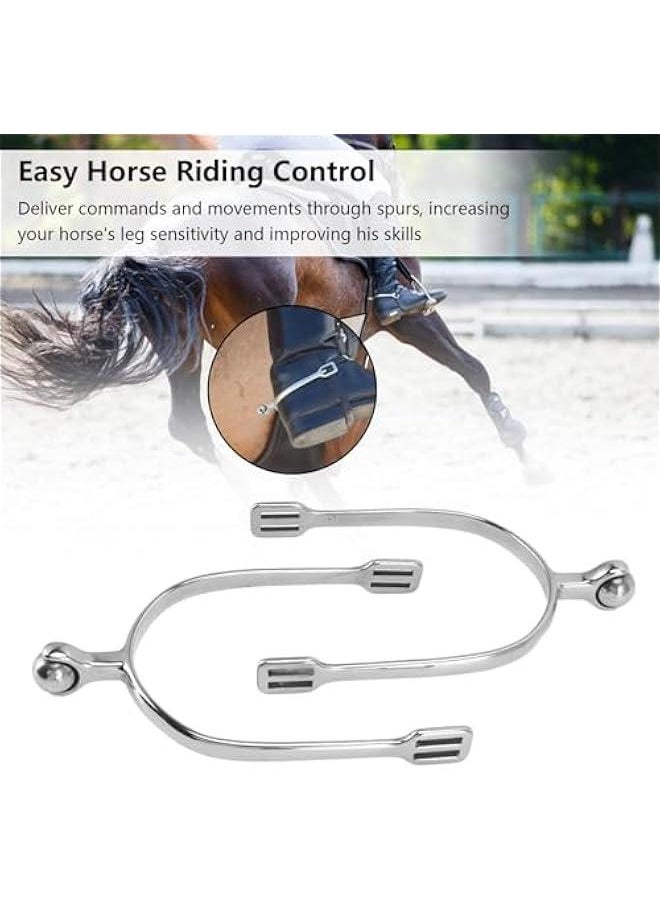 Roller Ball Spurs 5.9x3.3x0.6in Stainless Steel,Horse Spurs,1 Pair Exquisite Spurs Roller Ball Equestrian Accessories for for Equestrian Boots Horse Training, Spurs Spurs for Boots Boot spu