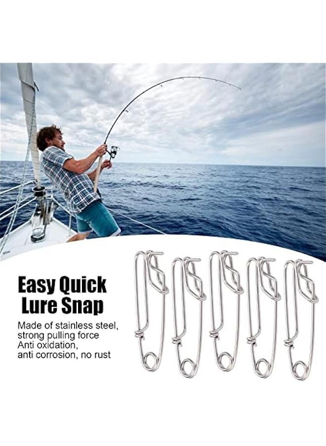 Downrigger Release Clip, 5Pcs Tuna Clips, Longer Line Clips Snap Sea Fishing Connectors Closed Eye Pin for Floats Tuna Fishing Line Fishing(3 5 * 125MM)