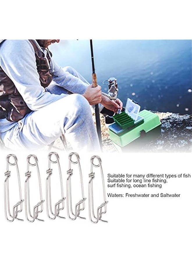 Downrigger Release Clip, 5Pcs Tuna Clips, Longer Line Clips Snap Sea Fishing Connectors Closed Eye Pin for Floats Tuna Fishing Line Fishing(3 5 * 125MM)