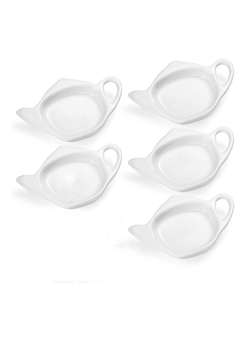 5 Pcs Tea Bag Holder for Used Tea Bag, Teapot Shaped Tea Bag Coasters, Keep Your Tea Time Tidy and Organized with Tea Bag Saucers