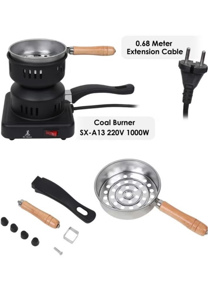 Electric Charcoal Burner & Lighter – Hot Stove Tool for Efficient Heating (Black)