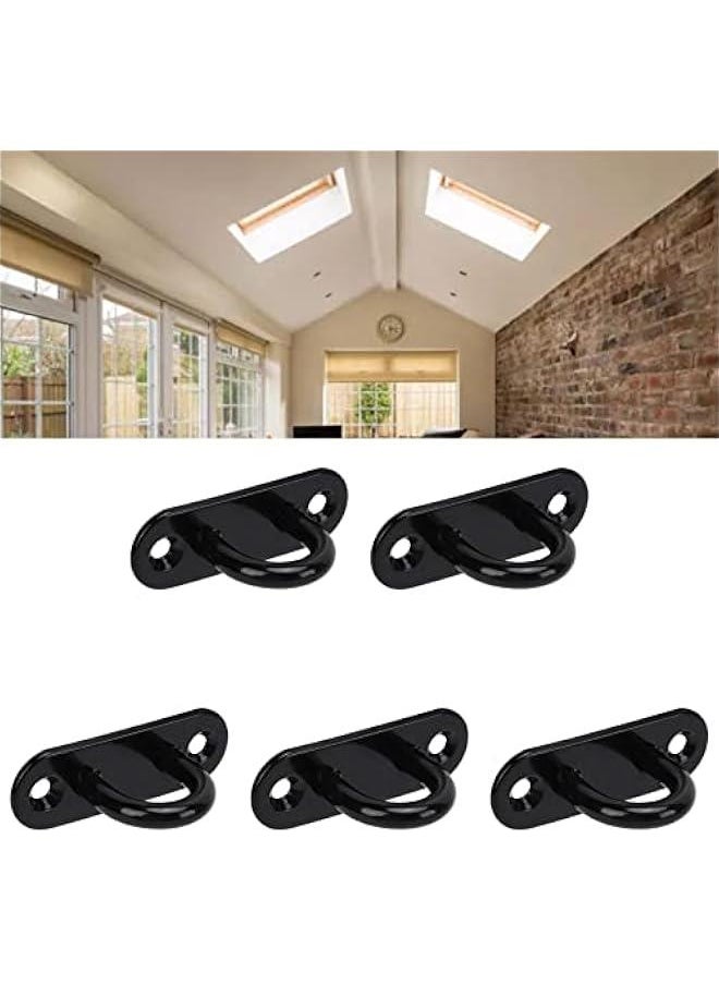 Ceiling Mount Ring Hook and Load Bearing Door Fixing,5 PCS Eye Plate Set, Reinforced Eye Plate