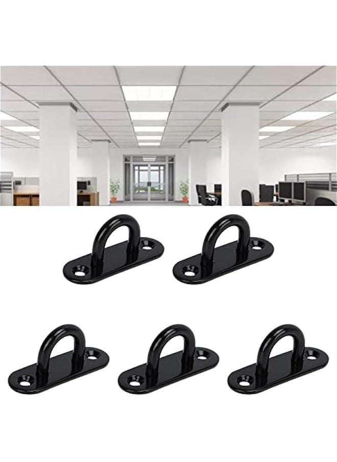 Ceiling Mount Ring Hook and Load Bearing Door Fixing,5 PCS Eye Plate Set, Reinforced Eye Plate