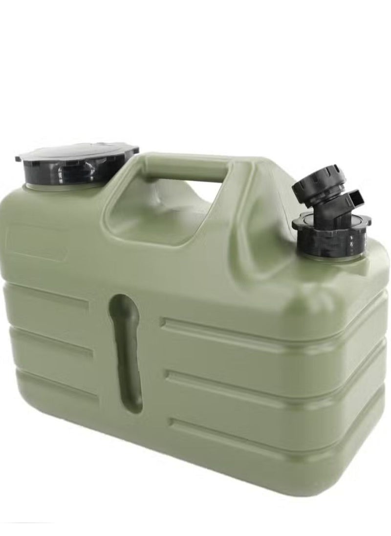 11 Liter Camping Water Storage Container with Tap, TZ-80008 Portable Water Dispenser Can for Outdoor – Army Green