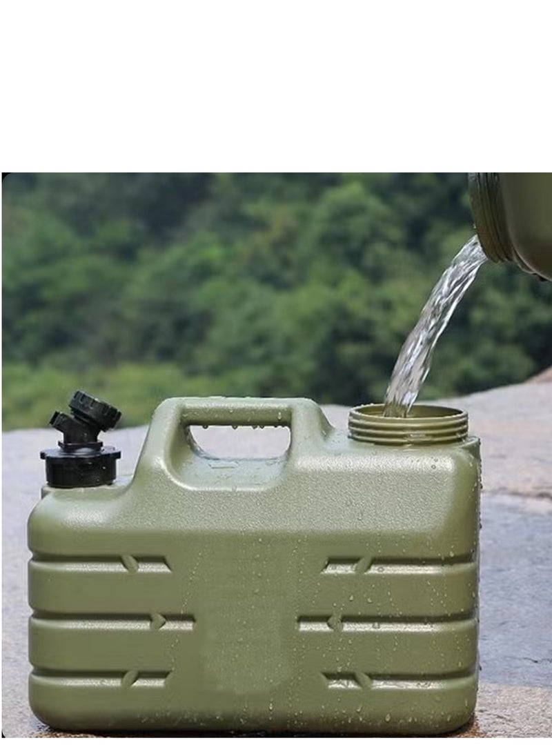 11 Liter Camping Water Storage Container with Tap, TZ-80008 Portable Water Dispenser Can for Outdoor – Army Green