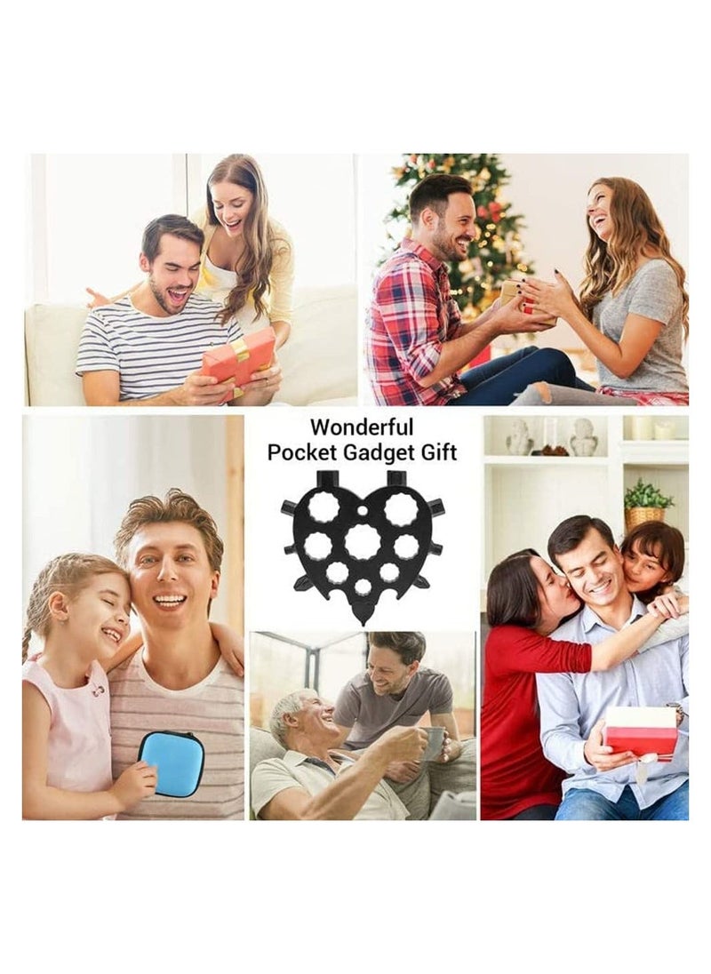 20 In 1 Multifunctional Snowflake Wrench Cardioid Tool Stainless Steel Octagonal Wrench Hexagonal Portable Small Tool Delicate Love Model Multitool
