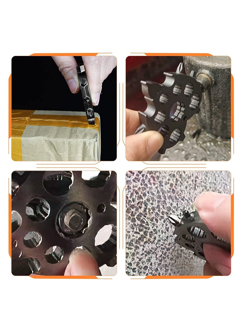 20 In 1 Multifunctional Snowflake Wrench Cardioid Tool Stainless Steel Octagonal Wrench Hexagonal Portable Small Tool Delicate Love Model Multitool