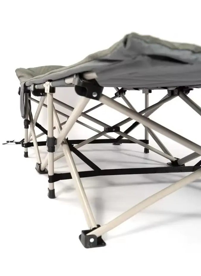 Heavy-Duty Portable Camping Folding Bed - Sturdy Outdoor/Indoor Lounge Cot, Durable & Lightweight with Stainless Steel Legs - Ideal for Home, Office, Garden, Beach, Travel & More