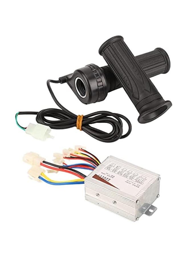 36V 500W Brushed Speed Motor & Throttle Grip Kit , Speed Controller Throttle Grip Kit for Electric Scooter gone Kart bikes e bikes Tricycle Moped