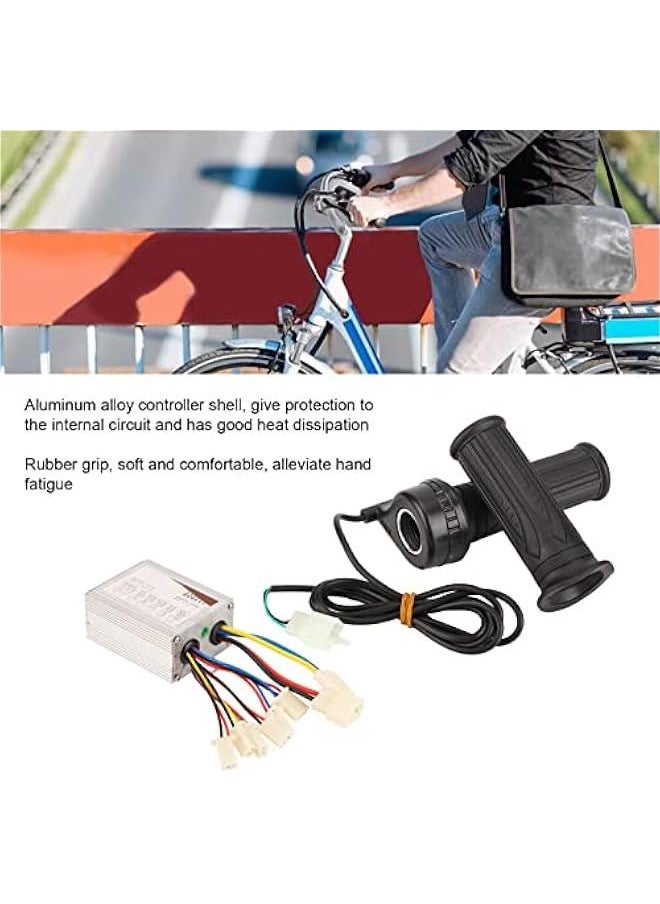 36V 500W Brushed Speed Motor & Throttle Grip Kit , Speed Controller Throttle Grip Kit for Electric Scooter gone Kart bikes e bikes Tricycle Moped